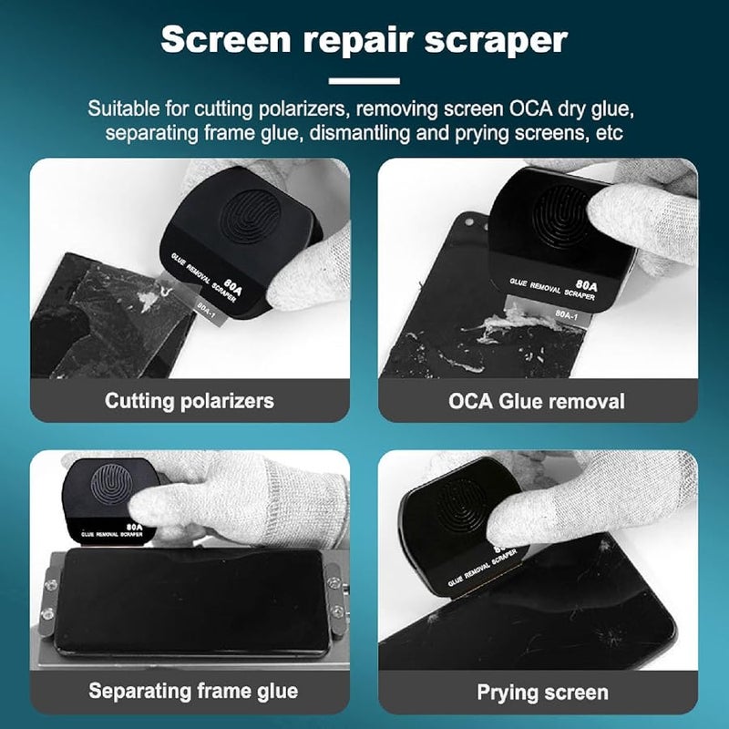 Glue Remover Scraper Set for Phone Repair Cleaning Paint Stripping Grout Removal - Image 3